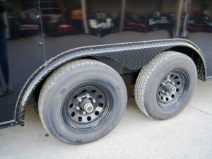 8.5×24 Black V-Nose Enclosed Trailer Blackout Pkg (2) 5,200lb Axles - Image 9