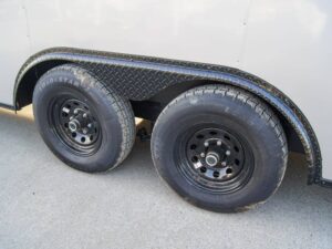 8.5×24 Silver V-Nose Enclosed Trailer Blackout Pkg (2) 5,200lb Axles - Image 12