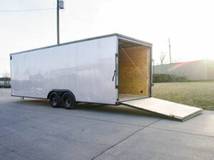 8.5×24 Silver V-Nose Enclosed Trailer Blackout Pkg (2) 5,200lb Axles - Image 14