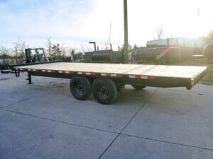 8.5×22 Straight Deckover Trailer (2) 7K Axles with Slide Out Ramps 14K GVWR - Image 5