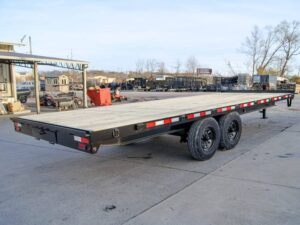 8.5×22 Straight Deckover Trailer (2) 7K Axles with Slide Out Ramps 14K GVWR - Image 7