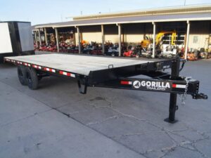 8.5×22 Straight Deckover Trailer (2) 7K Axles with Slide Out Ramps 14K GVWR - Image 9