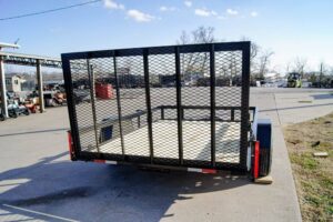 7×10 Powder Coated Straight Deck Utility Trailer 3,500lb Axles Tall Gate - Image 5