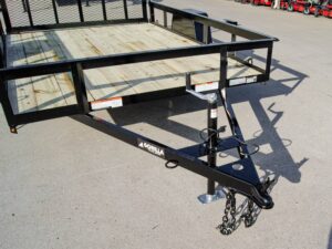 7×10 Powder Coated Straight Deck Utility Trailer 3,500lb Axles Tall Gate - Image 7