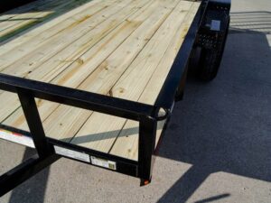 7×10 Powder Coated Straight Deck Utility Trailer 3,500lb Axles Tall Gate - Image 8