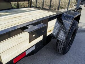 7×10 Powder Coated Straight Deck Utility Trailer 3,500lb Axles Tall Gate - Image 9