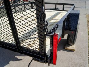 7×10 Powder Coated Straight Deck Utility Trailer 3,500lb Axles Tall Gate - Image 10