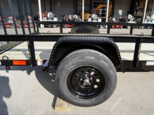 7×10 Powder Coated Straight Deck Utility Trailer 3,500lb Axles Tall Gate - Image 11