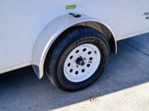 6×12 Flat Nose White Enclosed Trailer 3,500lb Axle - Image 13