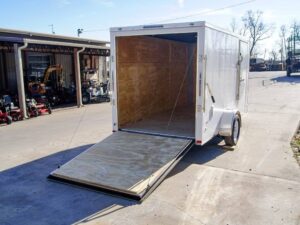 6×12 Flat Nose White Enclosed Trailer 3,500lb Axle - Image 18