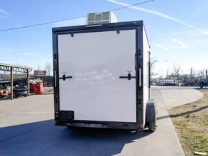 7×14 White V-Nose Enclosed Trailer (2) 3,500lb Axles Windows Elect & Blkout Pkg - Image 6