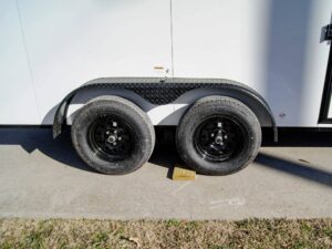 7×14 White V-Nose Enclosed Trailer (2) 3,500lb Axles Windows Elect & Blkout Pkg - Image 12