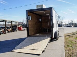 7×14 White V-Nose Enclosed Trailer (2) 3,500lb Axles Windows Elect & Blkout Pkg - Image 14