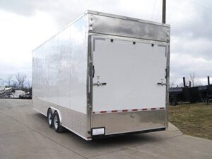 8.5×24 White V-Nose Enclosed Trailer 9ft Interior (2) 5,200lb Axles - Image 7