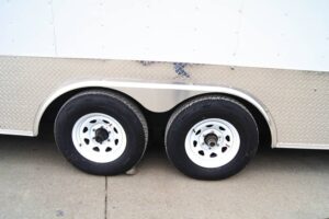8.5×24 White V-Nose Enclosed Trailer 9ft Interior (2) 5,200lb Axles - Image 8