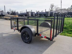 5×8 Powder Coated Dovetail Utility Trailer with 2ft Mesh Sides 3,500lb Axle - Image 3