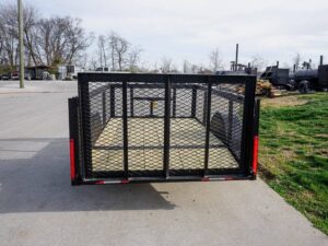 5×8 Powder Coated Dovetail Utility Trailer with 2ft Mesh Sides 3,500lb Axle - Image 4