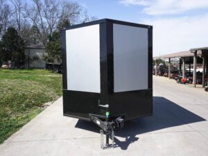 7×12 Enclosed Trailer Silver V-Nose Blackout Package 3,500lb Axle Storage - Image 3