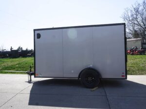 7×12 Enclosed Trailer Silver V-Nose Blackout Package 3,500lb Axle Storage - Image 5