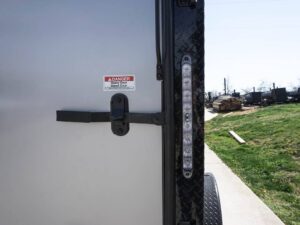 7×12 Enclosed Trailer Silver V-Nose Blackout Package 3,500lb Axle Storage - Image 12