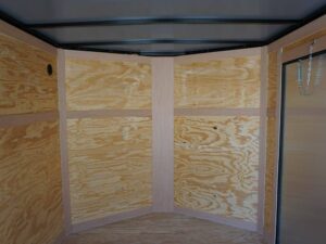 7×12 Enclosed Trailer Silver V-Nose Blackout Package 3,500lb Axle Storage - Image 18