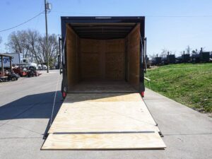7×12 Enclosed Trailer Silver V-Nose Blackout Package 3,500lb Axle Storage - Image 22
