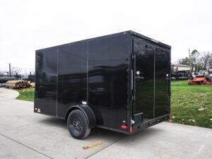 7×12 Enclosed Trailer Black V-Nose Blackout Package 3,500lb Axle Storage - Image 6