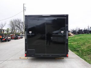 7×12 Enclosed Trailer Black V-Nose Blackout Package 3,500lb Axle Storage - Image 7