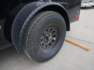 7×12 Enclosed Trailer Black V-Nose Blackout Package 3,500lb Axle Storage - Image 13