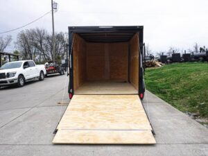 7×12 Enclosed Trailer Black V-Nose Blackout Package 3,500lb Axle Storage - Image 10
