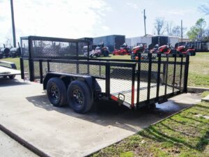 7×14 Powder Coated Dovetail Utility Trailer Stacked Baskets (2) 3,500lb Axles - Image 5