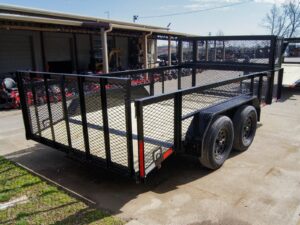 7×14 Powder Coated Dovetail Utility Trailer Stacked Baskets (2) 3,500lb Axles - Image 7