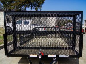 7×14 Powder Coated Dovetail Utility Trailer Stacked Baskets (2) 3,500lb Axles - Image 10