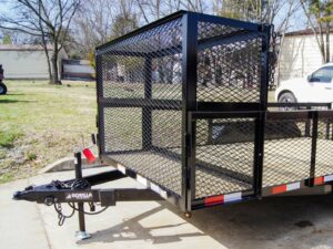 7×14 Powder Coated Dovetail Utility Trailer Stacked Baskets (2) 3,500lb Axles - Image 11