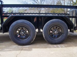 7×14 Powder Coated Dovetail Utility Trailer Stacked Baskets (2) 3,500lb Axles - Image 18