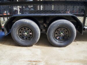 7×14 Powder Coated Dovetail Utility Trailer Stacked Baskets (2) 3,500lb Axles - Image 21