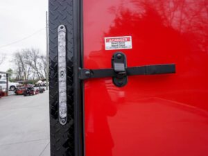 7×16 Enclosed Trailer Red V-Nose Blackout Pkg Tandem Axle Storage - Image 10
