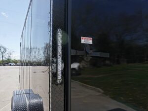 7×16 Enclosed Trailer Black V-Nose Blackout Pkg Tandem Axle Storage - Image 9