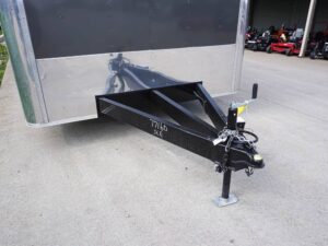8.5×28 Custom Charcoal Flat Nose Enclosed Trailer (2) 5200 Axles Storage - Image 9