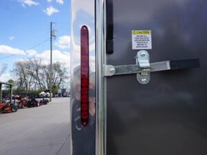 8.5×28 Custom Charcoal Flat Nose Enclosed Trailer (2) 5200 Axles Storage - Image 11