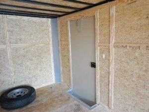 8.5×28 Custom Charcoal Flat Nose Enclosed Trailer (2) 5200 Axles Storage - Image 22