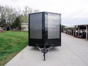 8.5 x 24 Charcoal/Black Enclosed Trailer with Blackout Package Storage - Image 2