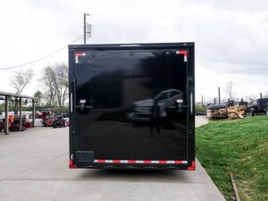 8.5 x 24 Charcoal/Black Enclosed Trailer with Blackout Package Storage - Image 7
