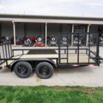 6.4×14 Dovetail Utility Trailer Tandem (2) 3,500lb Axles with Side Gate