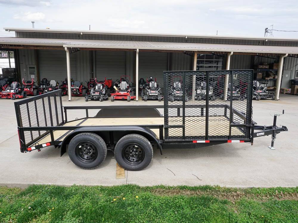 6.4×14 Dovetail Utility Trailer Tandem (2) 3,500lb Axles with Side Gate 6.4×14 Dovetail Utility Trailer Tandem (2) 3,500lb Axles with Side Gate - Image 1