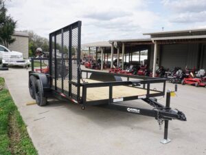 6.4×14 Dovetail Utility Trailer Tandem (2) 3,500lb Axles with Side Gate - Image 7
