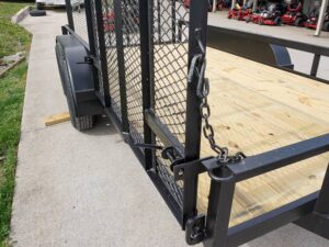 6.4×14 Dovetail Utility Trailer Tandem (2) 3,500lb Axles with Side Gate - Image 9