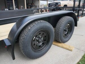 6.4×14 Dovetail Utility Trailer Tandem (2) 3,500lb Axles with Side Gate - Image 10