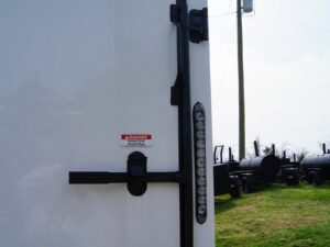 8.5×20 White V-Nose Enclosed Trailer with Blackout (2) 3,500lb Axles - Image 10