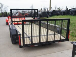 6.4×14 Powder Coated Dovetail Utility Trailer with Elevated Basket (2) 3500lb Axles - Image 5